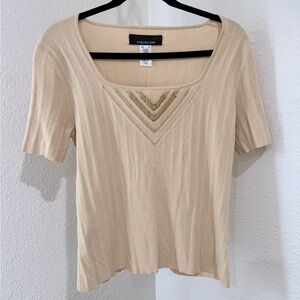 Jones New York Vintage Ribbed Knit Top